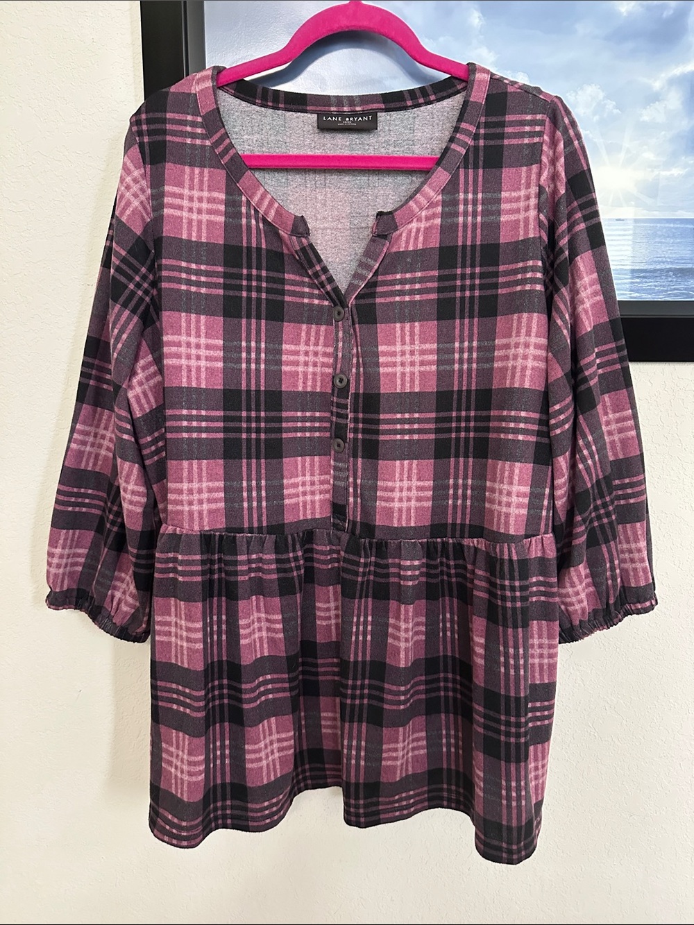 Lane Bryant Plaid Top 18/20